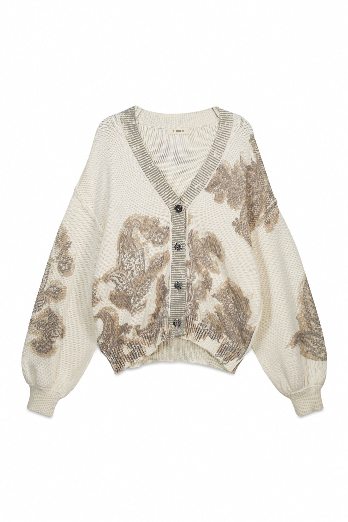 Slowlove Jersey punto perlado Estampado blanco