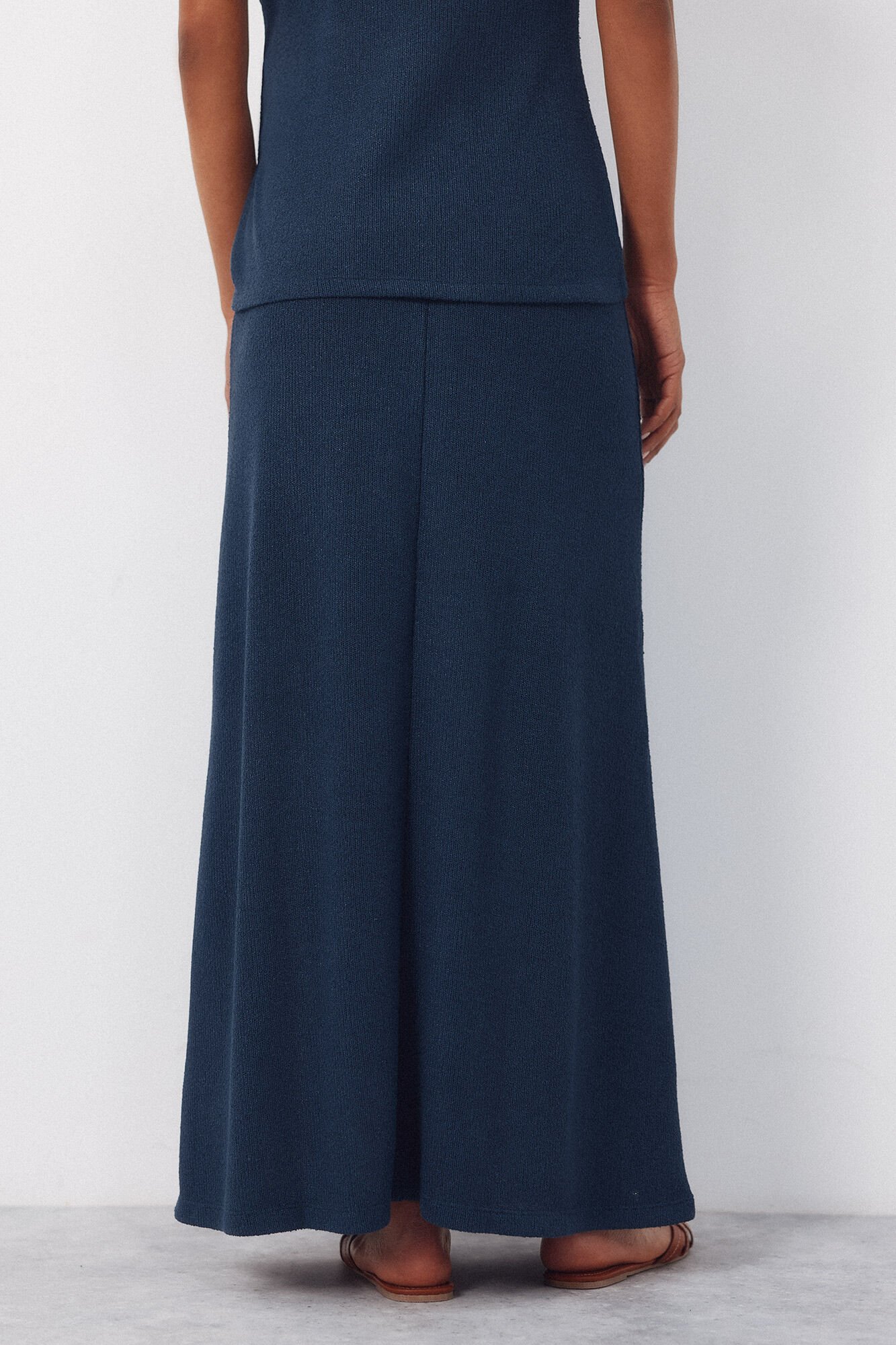 Cortefiel Jersey-knit skirt Navy