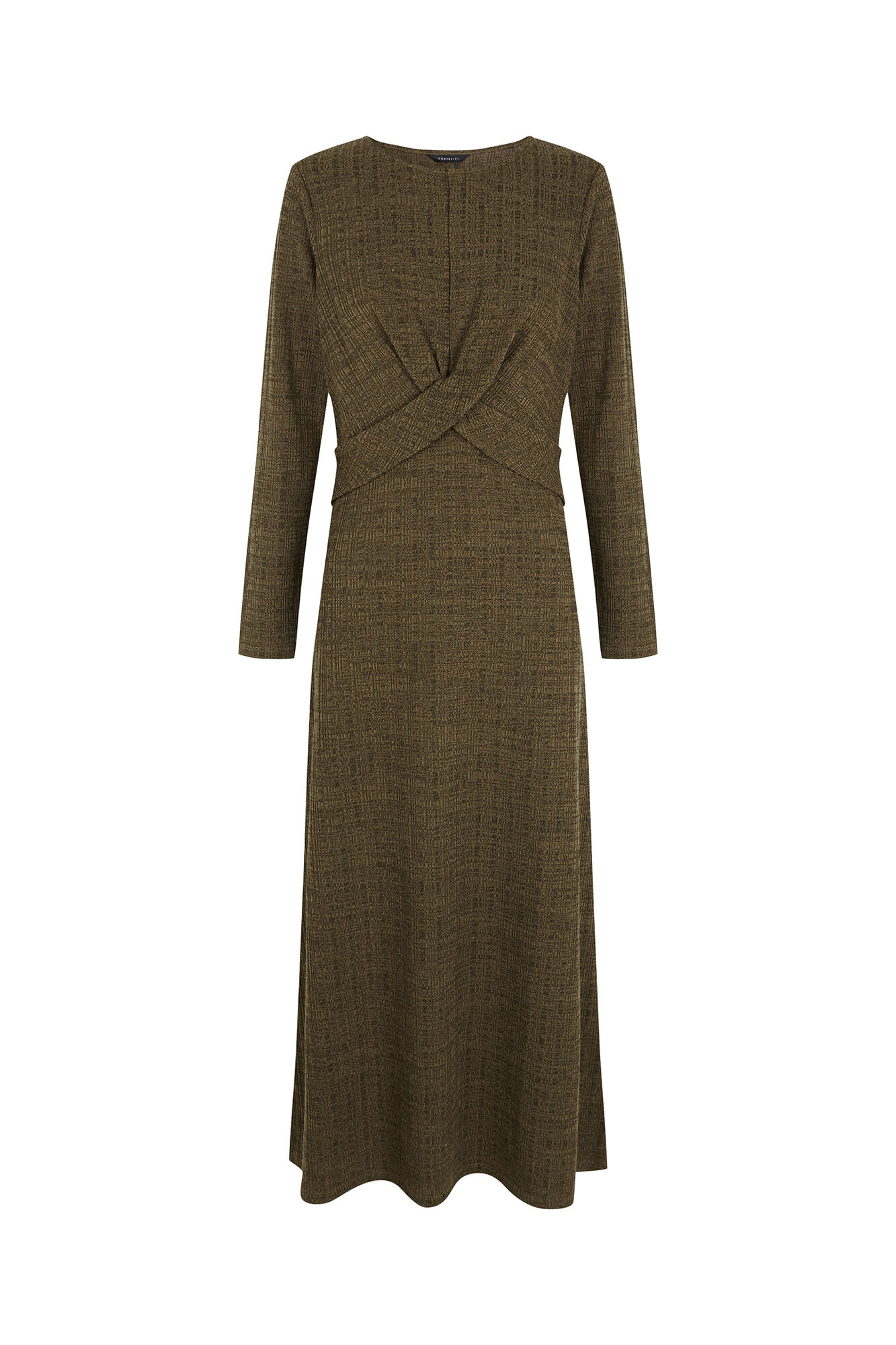 Cortefiel Knot waist dress Kaki