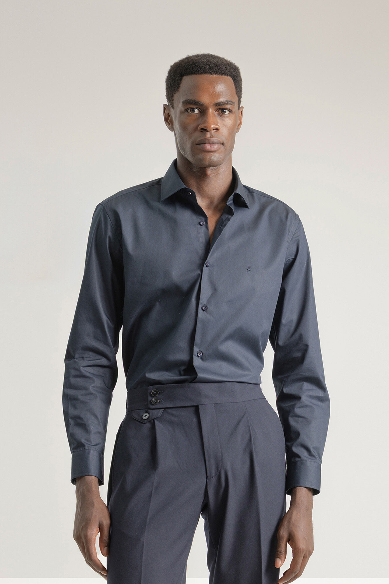 PuroEGO Camisa social de popeline de regular fit