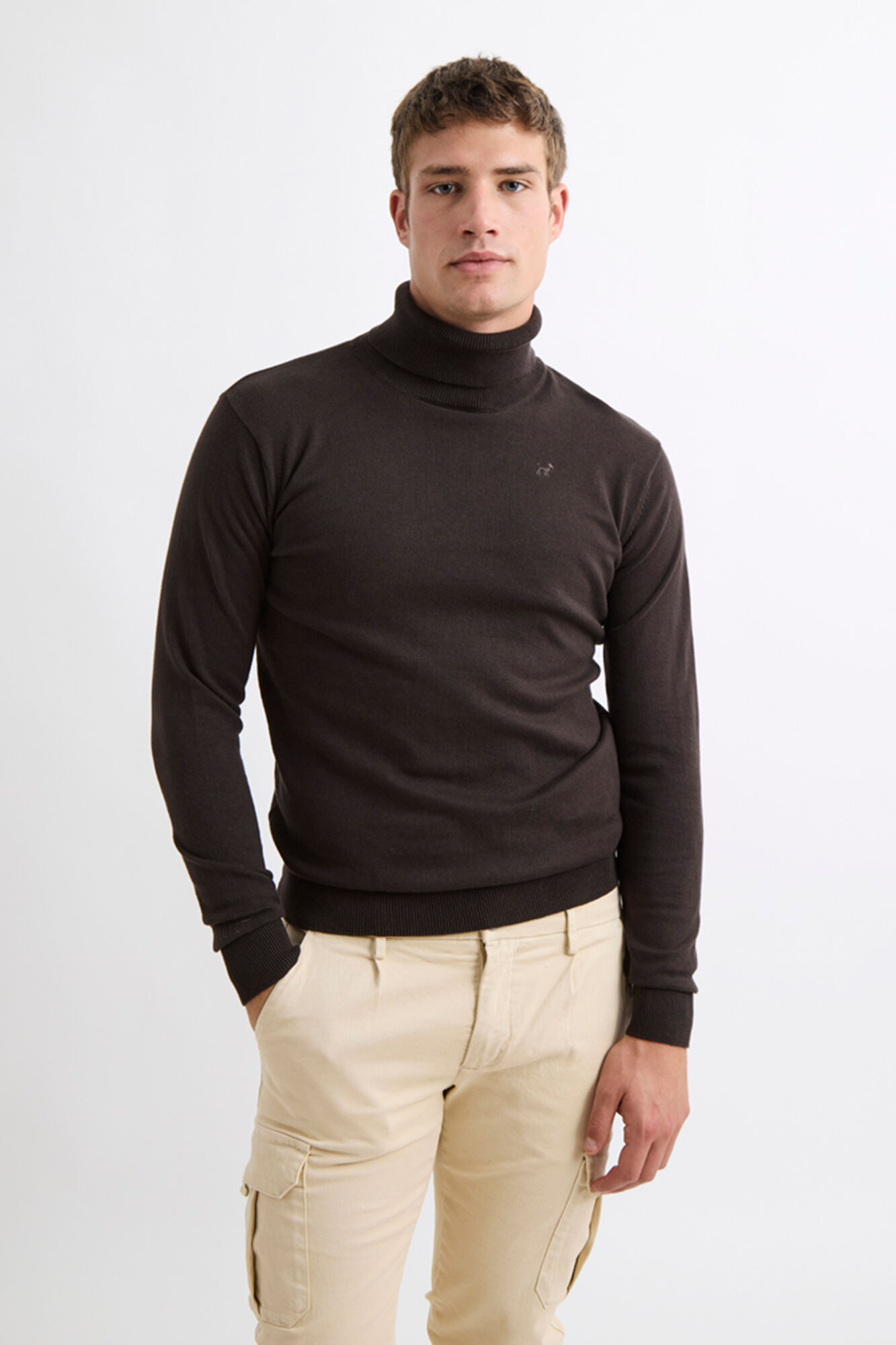 Williot Camisola de gola Castanho