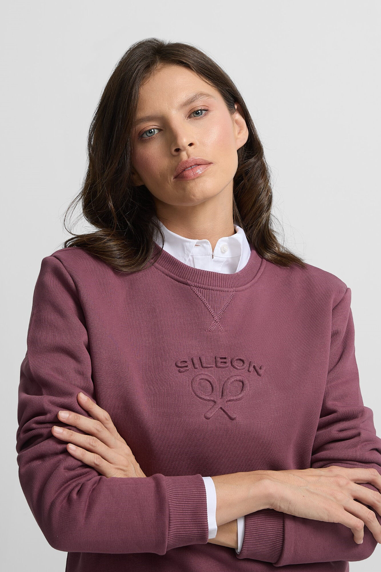 Silbon Sudadera woman silbon cl&aacute;sico Granate