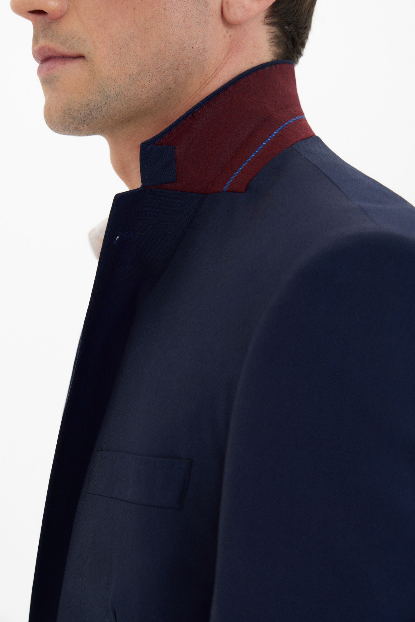 Cortefiel Serie XXI checked blazer Navy