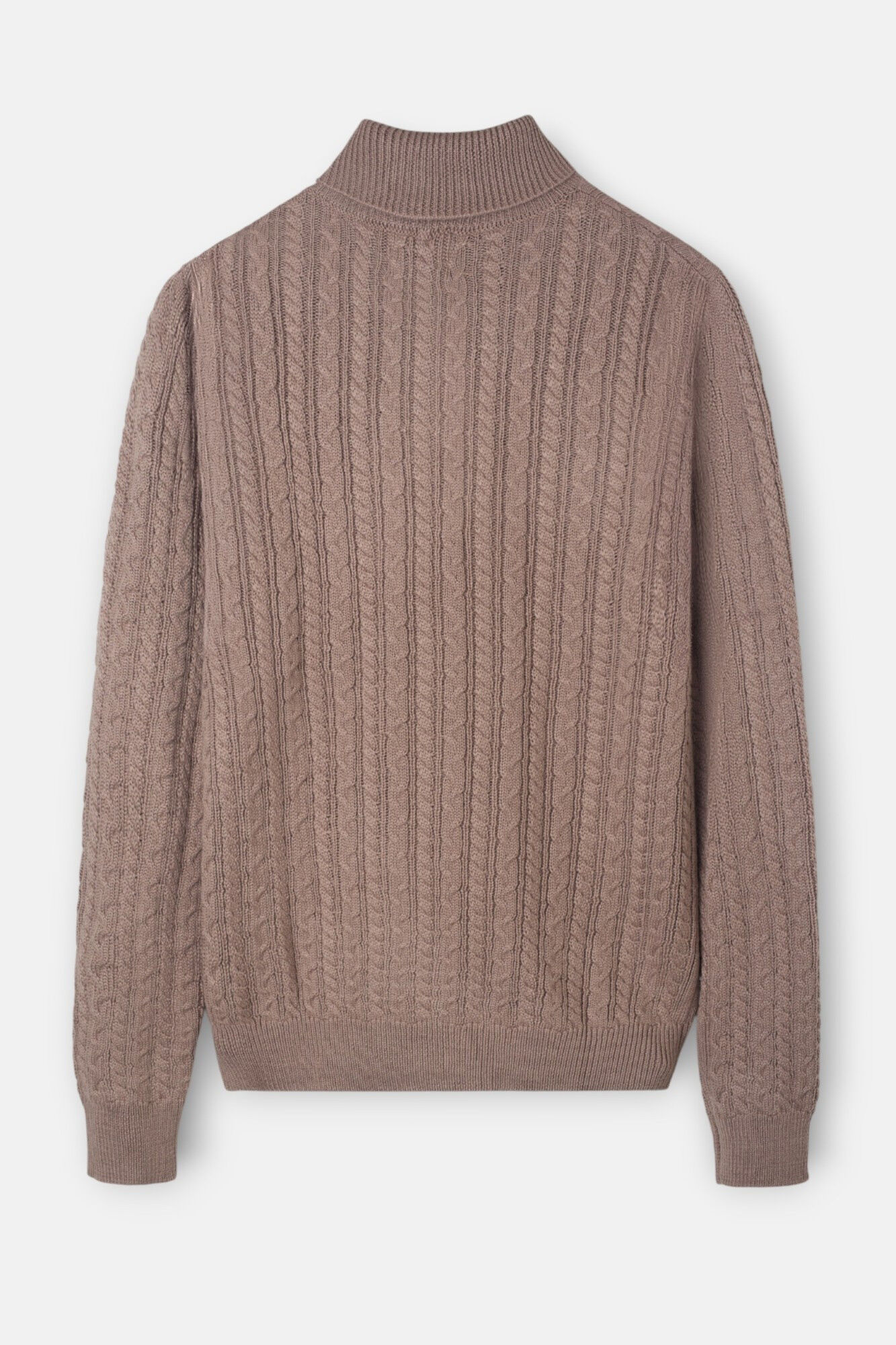 Silbon Camisola de gola com tric&ocirc; oitos Castanho