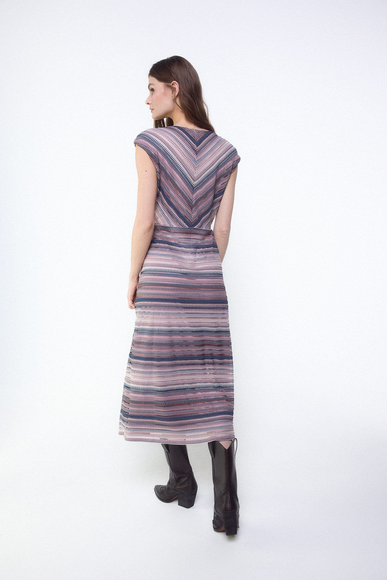 Slowlove Vestido estructura multicolor Multicolorido