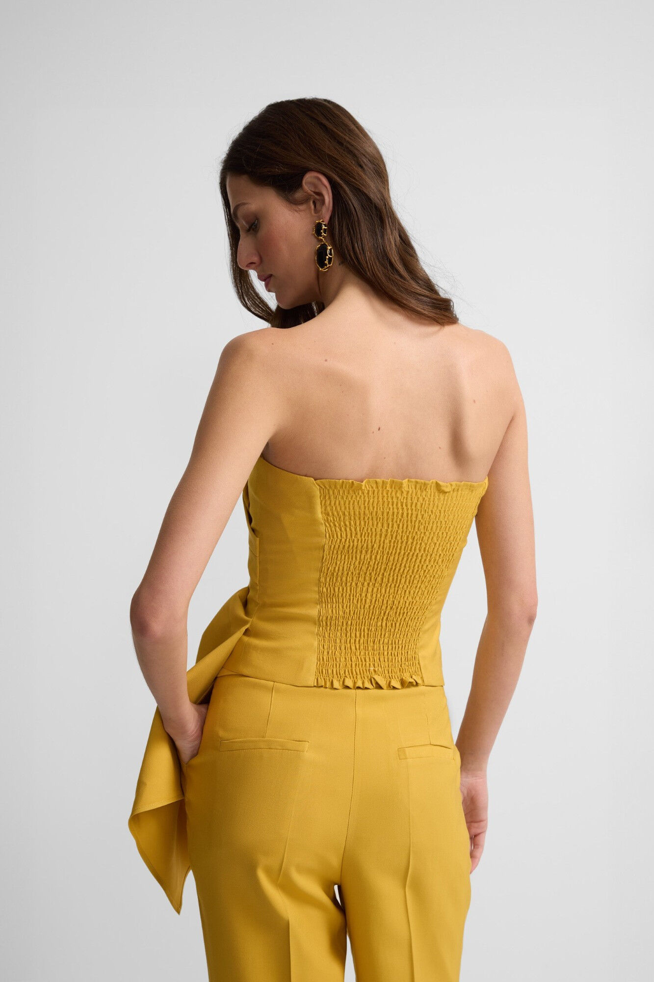 Silbon Top com folho Amarelo