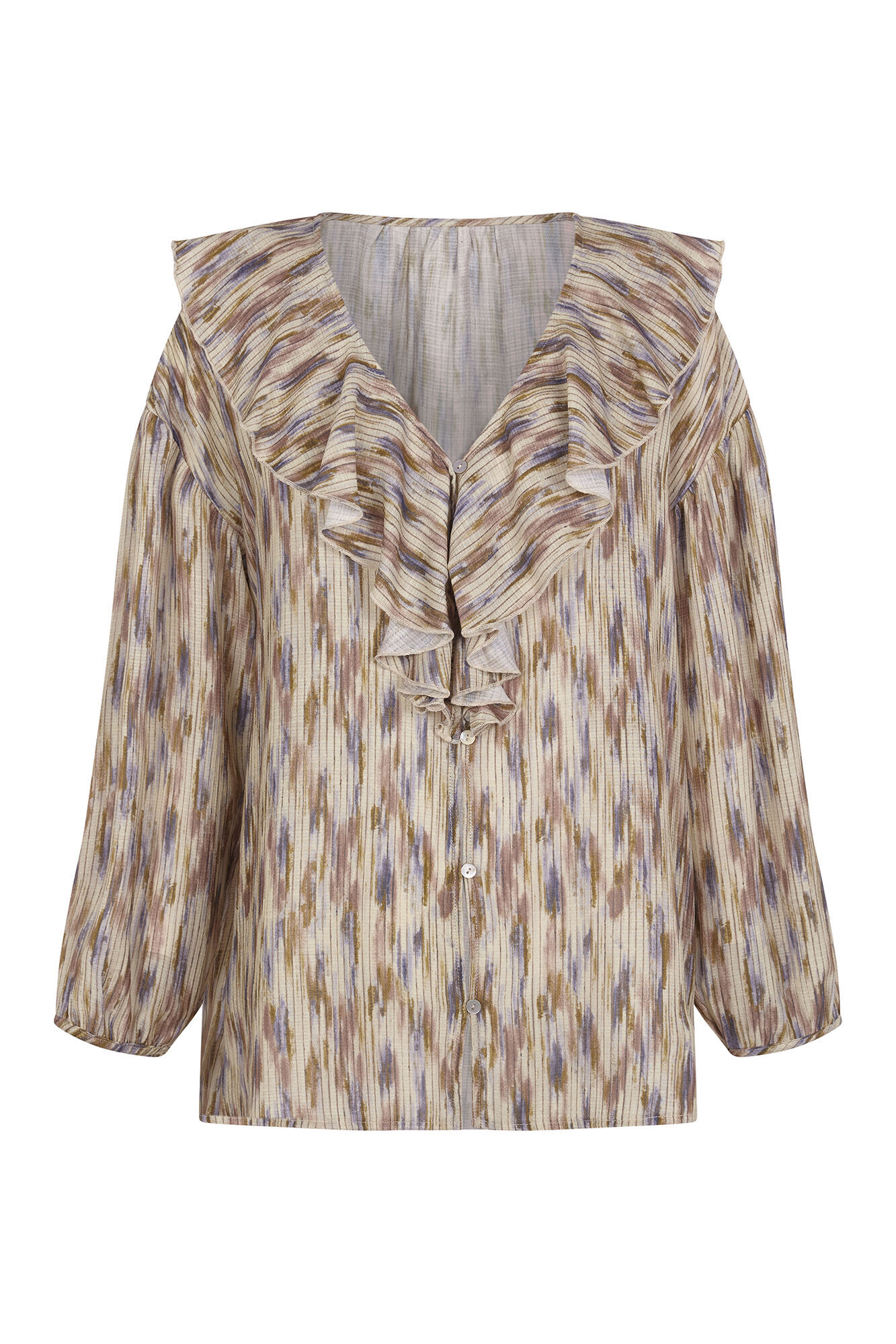 Cortefiel Ruffled printed blouse Multicolour