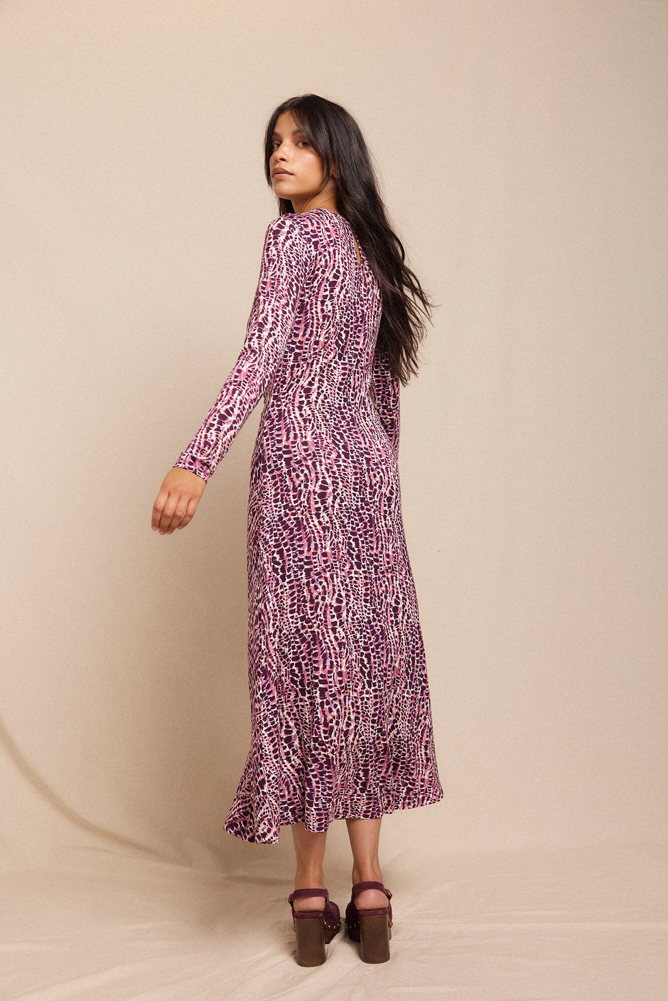 Slowlove Vestido estampado frunces Multicolor