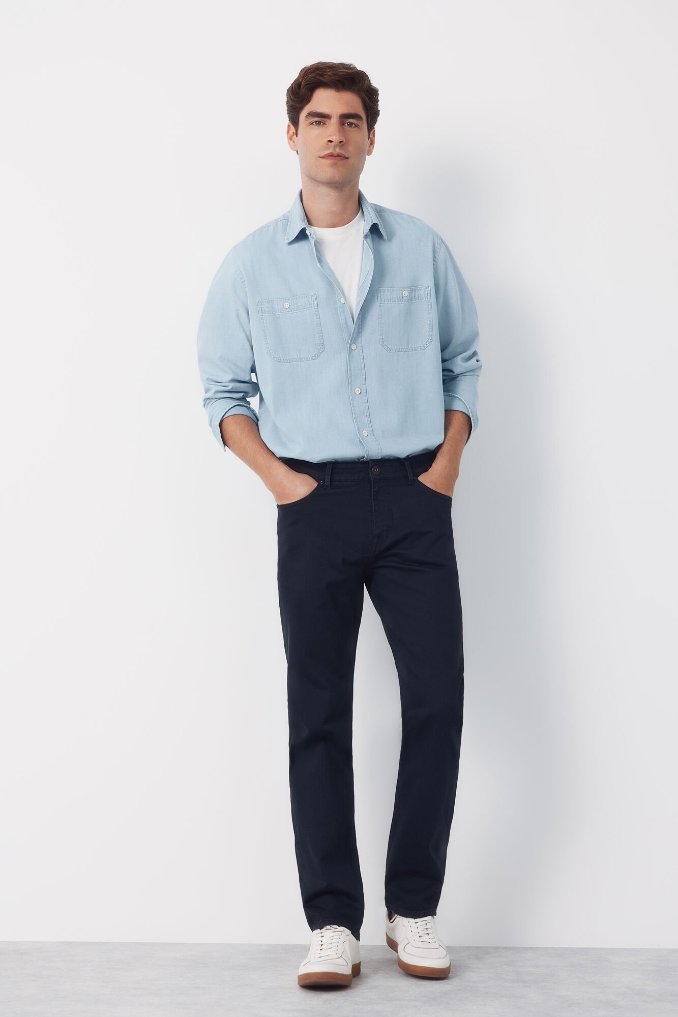 Cortefiel 5-pocket regular fit coloured trousers