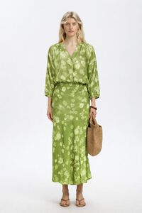 Selected Saia comprida estampada