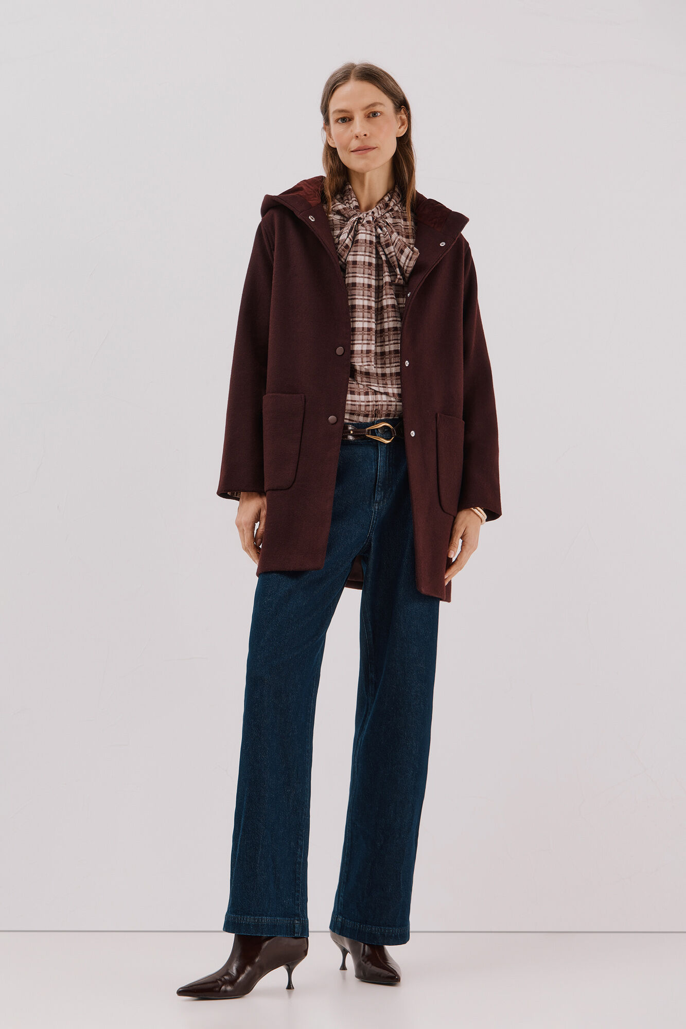 Cortefiel capuz com Sobretudo