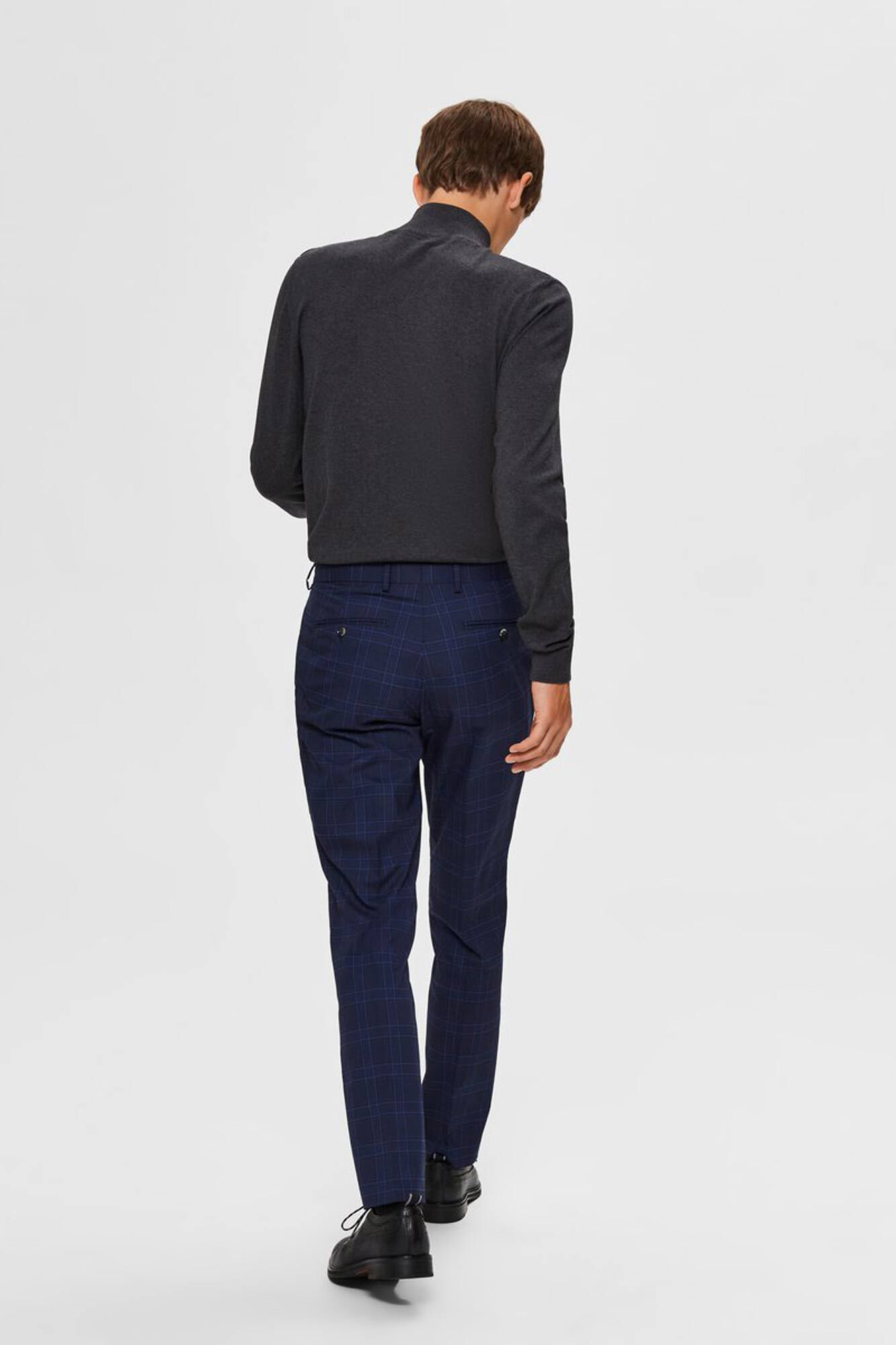Selected Camisola de malha com meio fecho-&eacute;clair 100% algod&atilde;o