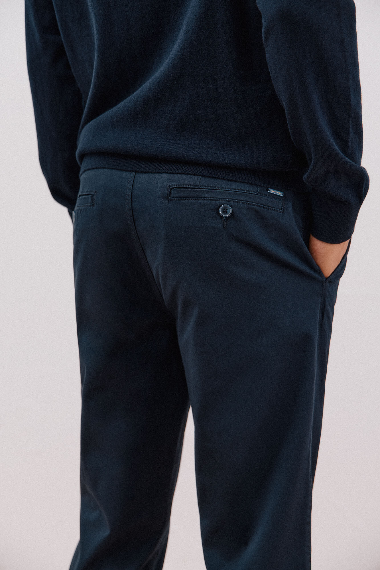 Cortefiel Regular fit lightweight chinos Navy