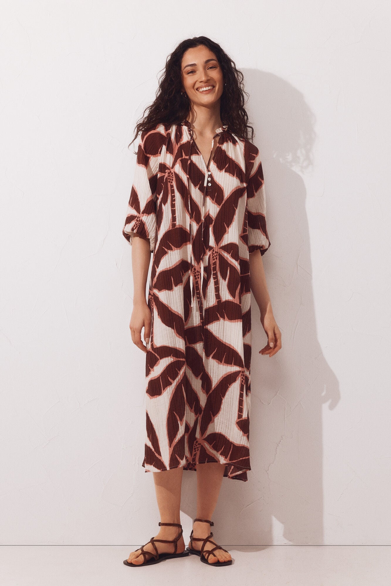 Cortefiel Wide printed kaftan