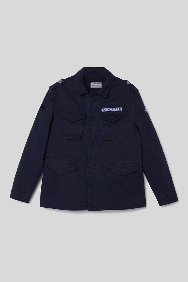 Cortefiel Navy blue garment-dyed jacket Navy