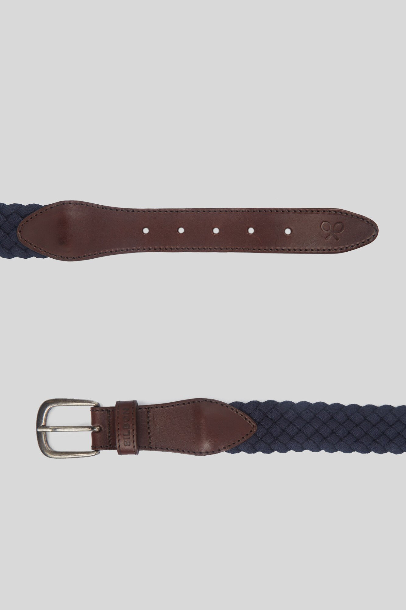 Silbon Cintur&oacute;n trenzado Azul marino