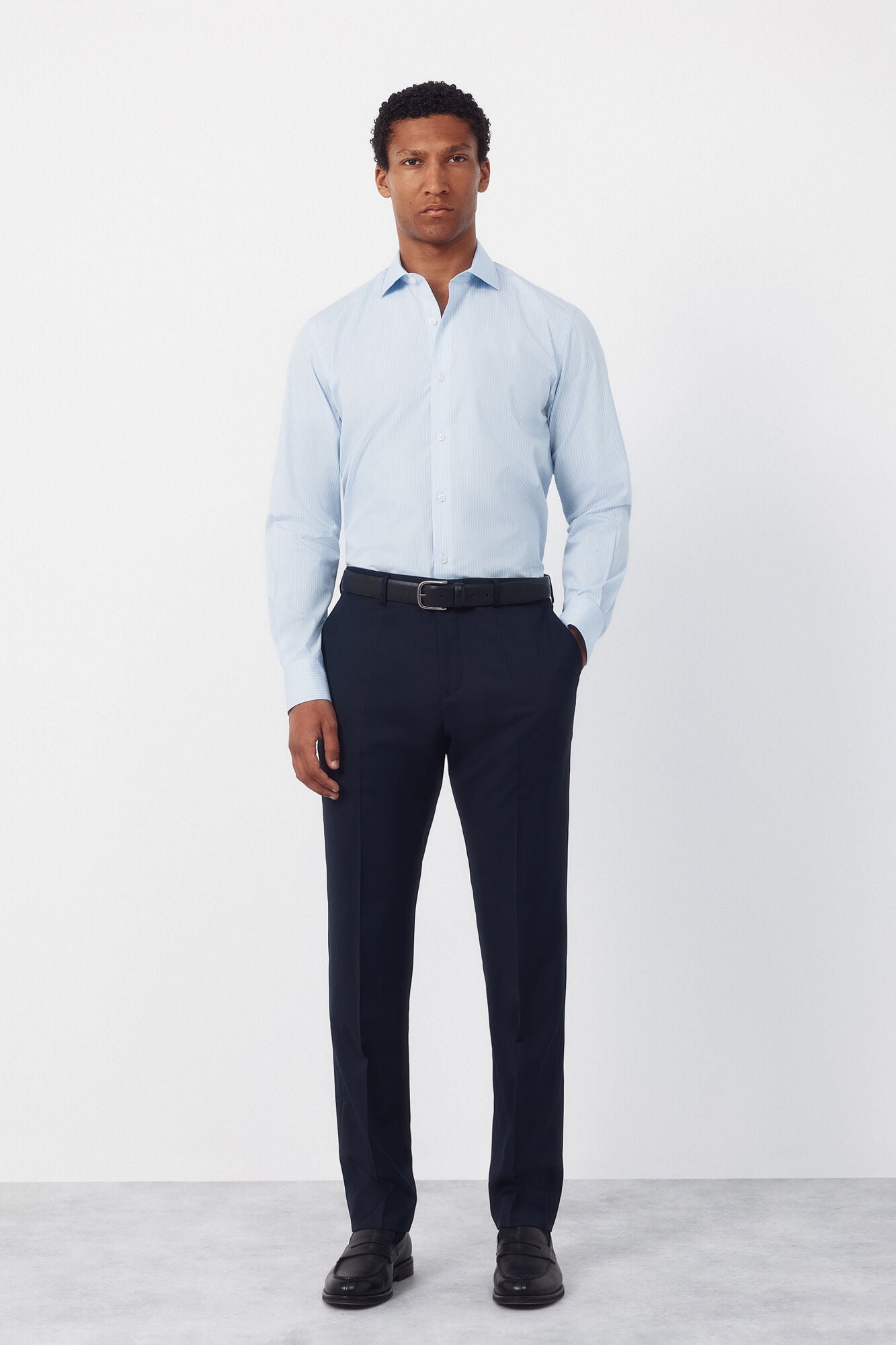 Cortefiel Camisa vestir rayas f&aacute;cil plancha