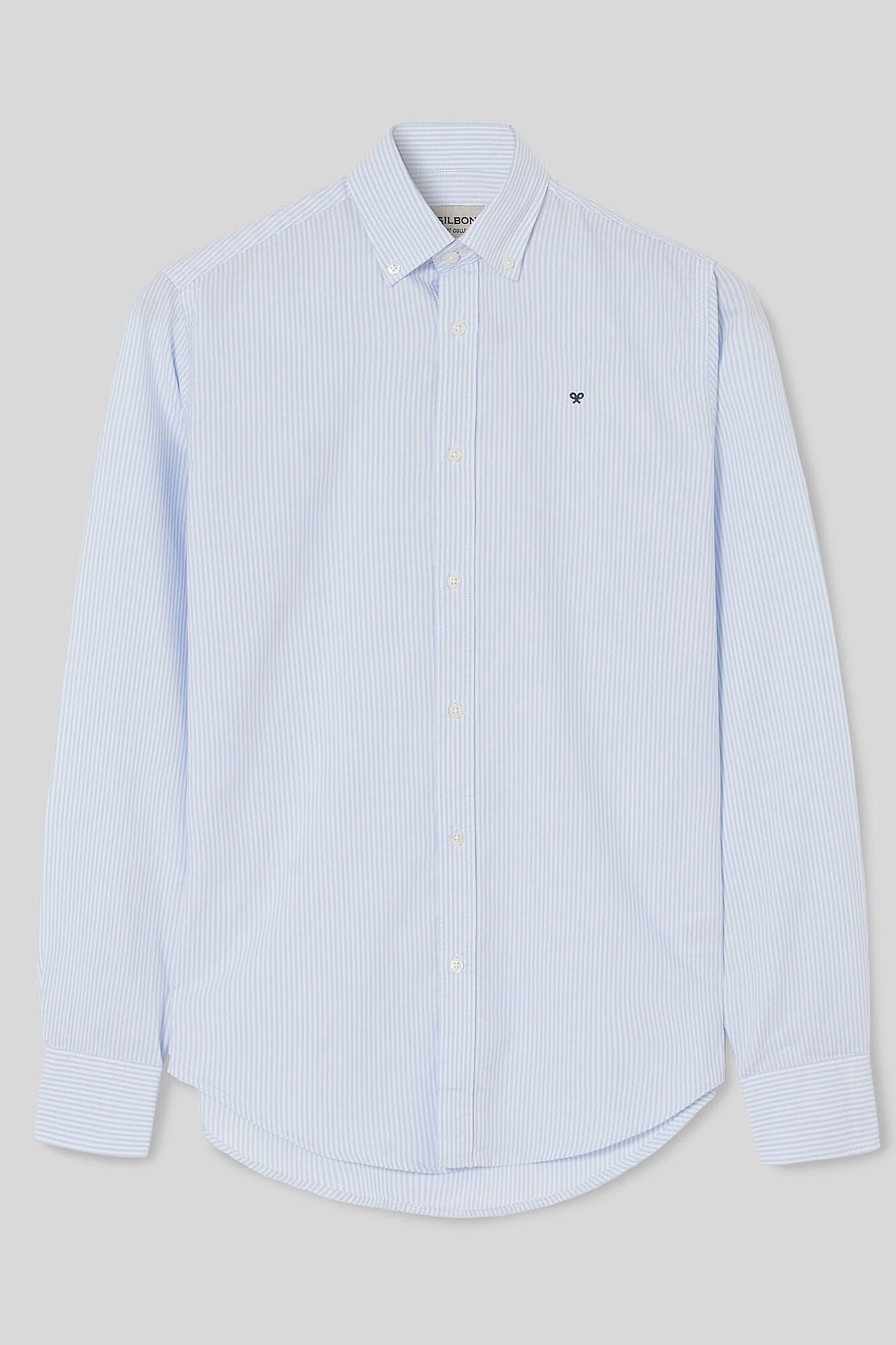 Silbon Camisa sport oxford classic stripe azul-claro Azul