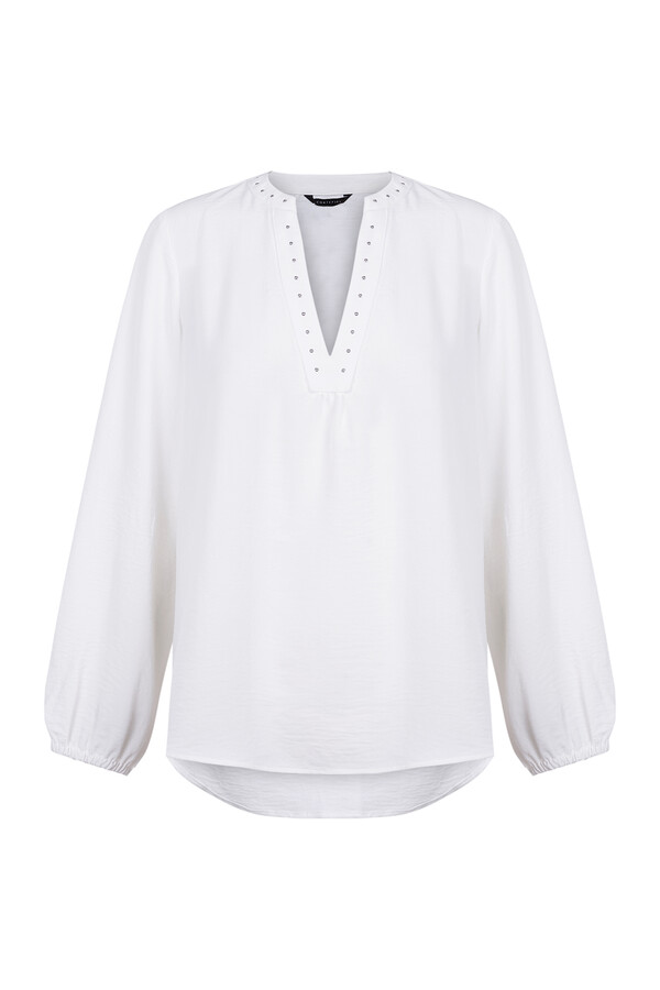 Cortefiel Textured blouse White