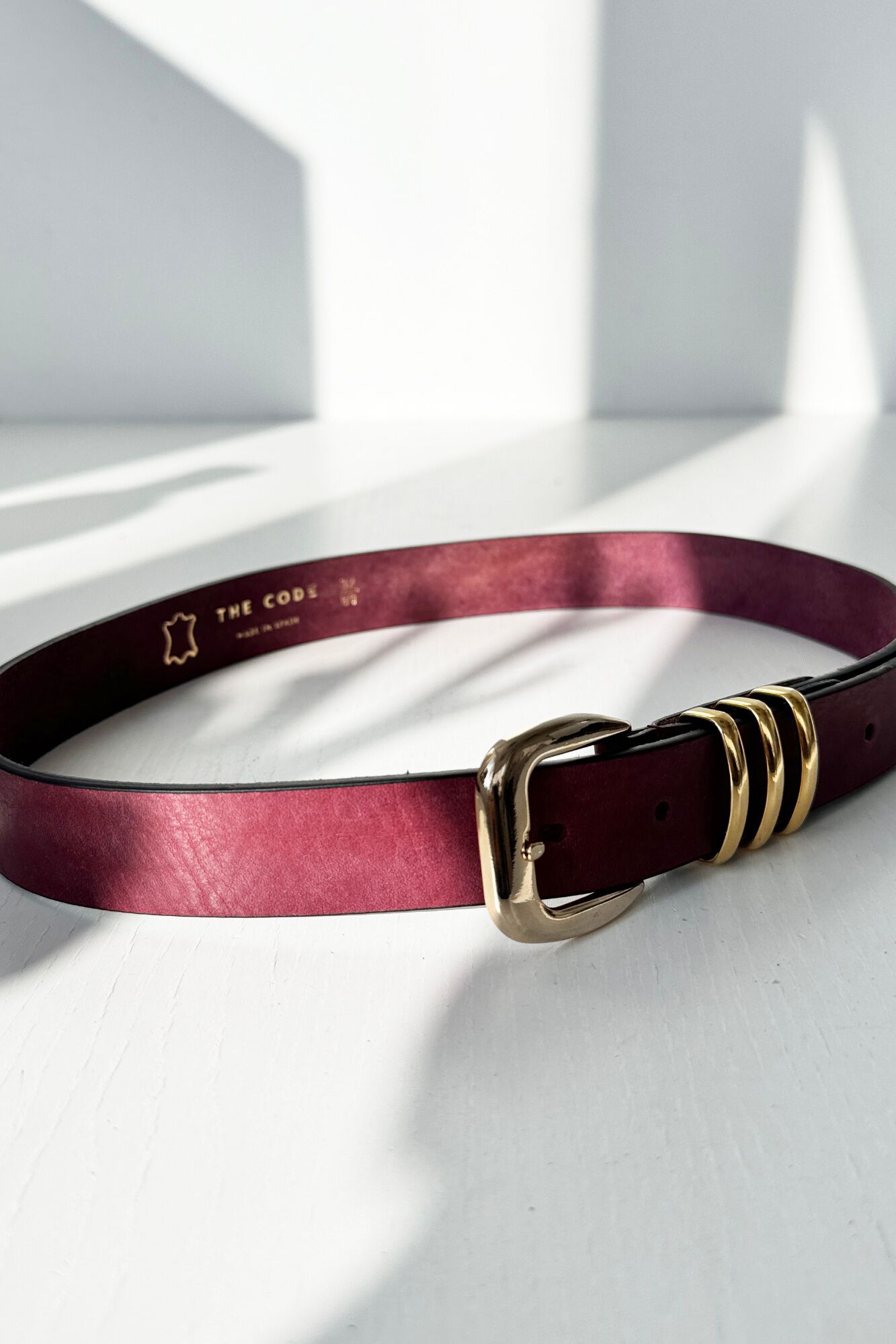 The Code Braided leather belt