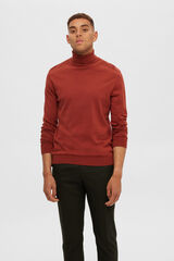 Selected Jersey cuello vuelto 100% algod&oacute;n Rojo