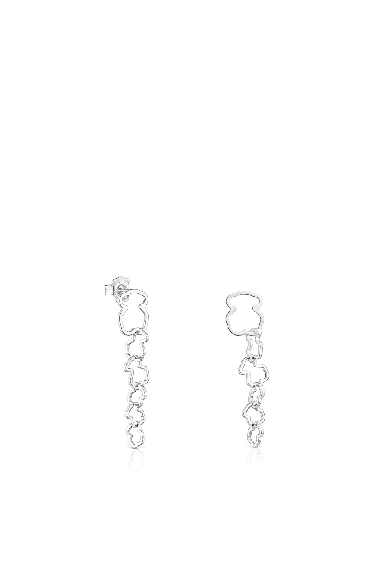 Tous Pendientes largos motivo oso TOUS Carrusel Gris