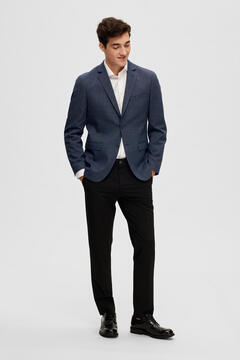 Cortefiel Slim fit blazer made with recycled materials Navy