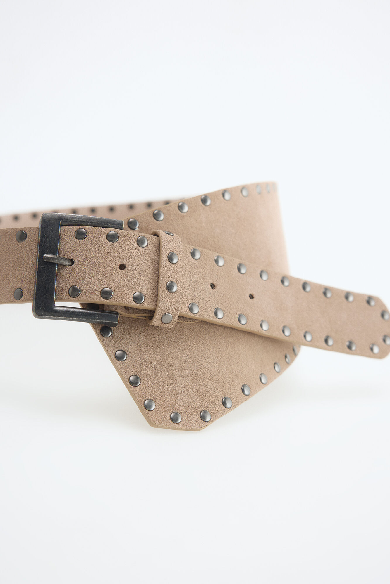 Slowlove Cinto irregular com tachas Tostado