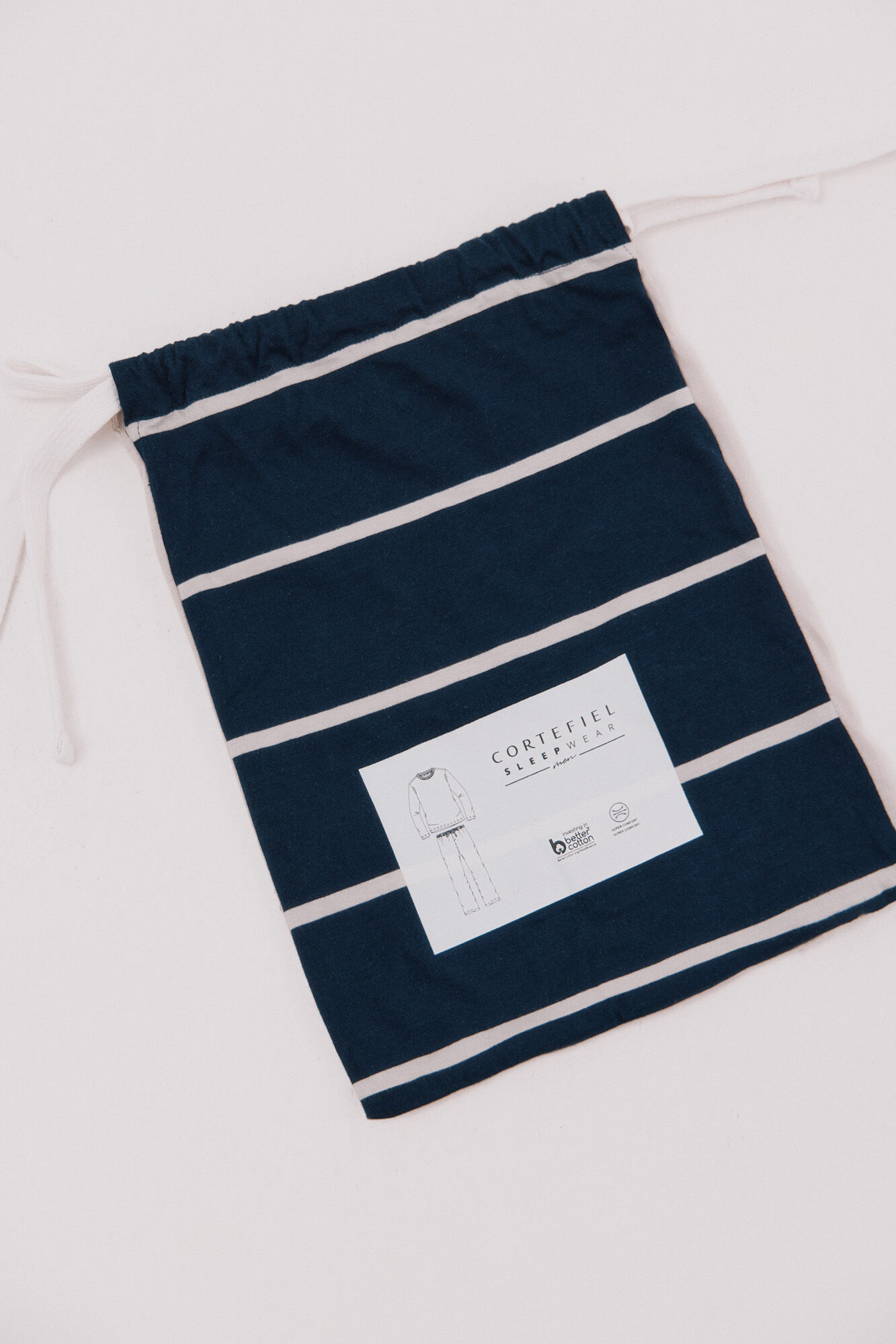 Cortefiel Jersey-knit pyjama set Navy
