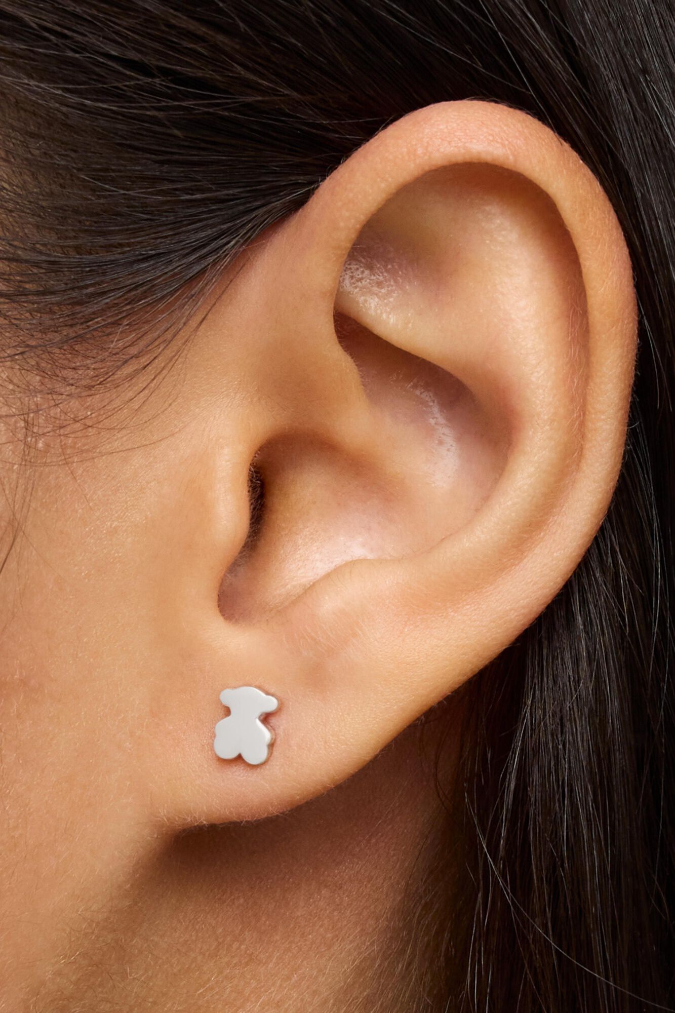 Tous Silver bear earrings 6 mm