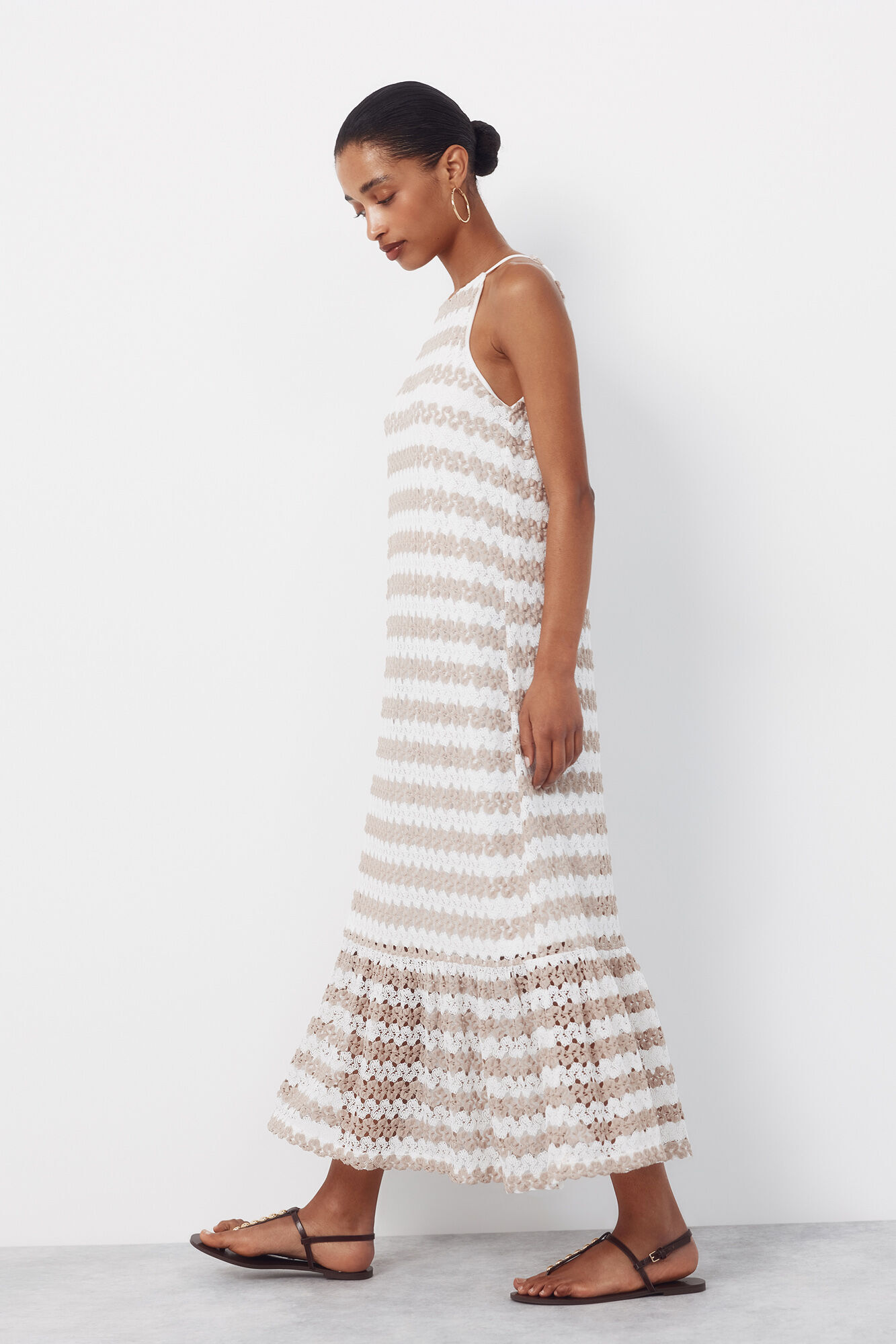 Cortefiel Structured halterneck dress