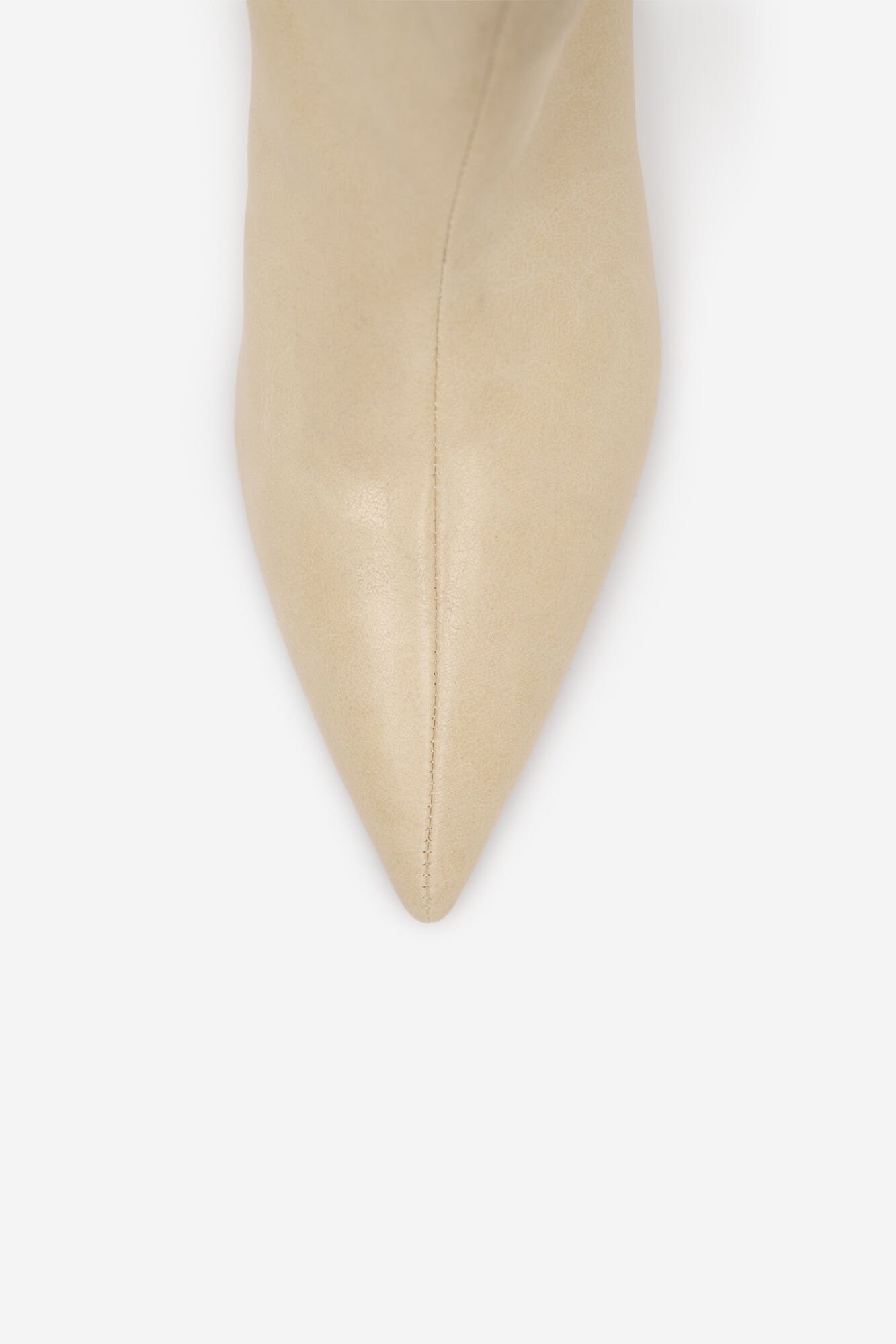 Cortefiel Coconut-effect kitten-heeled boot Beige