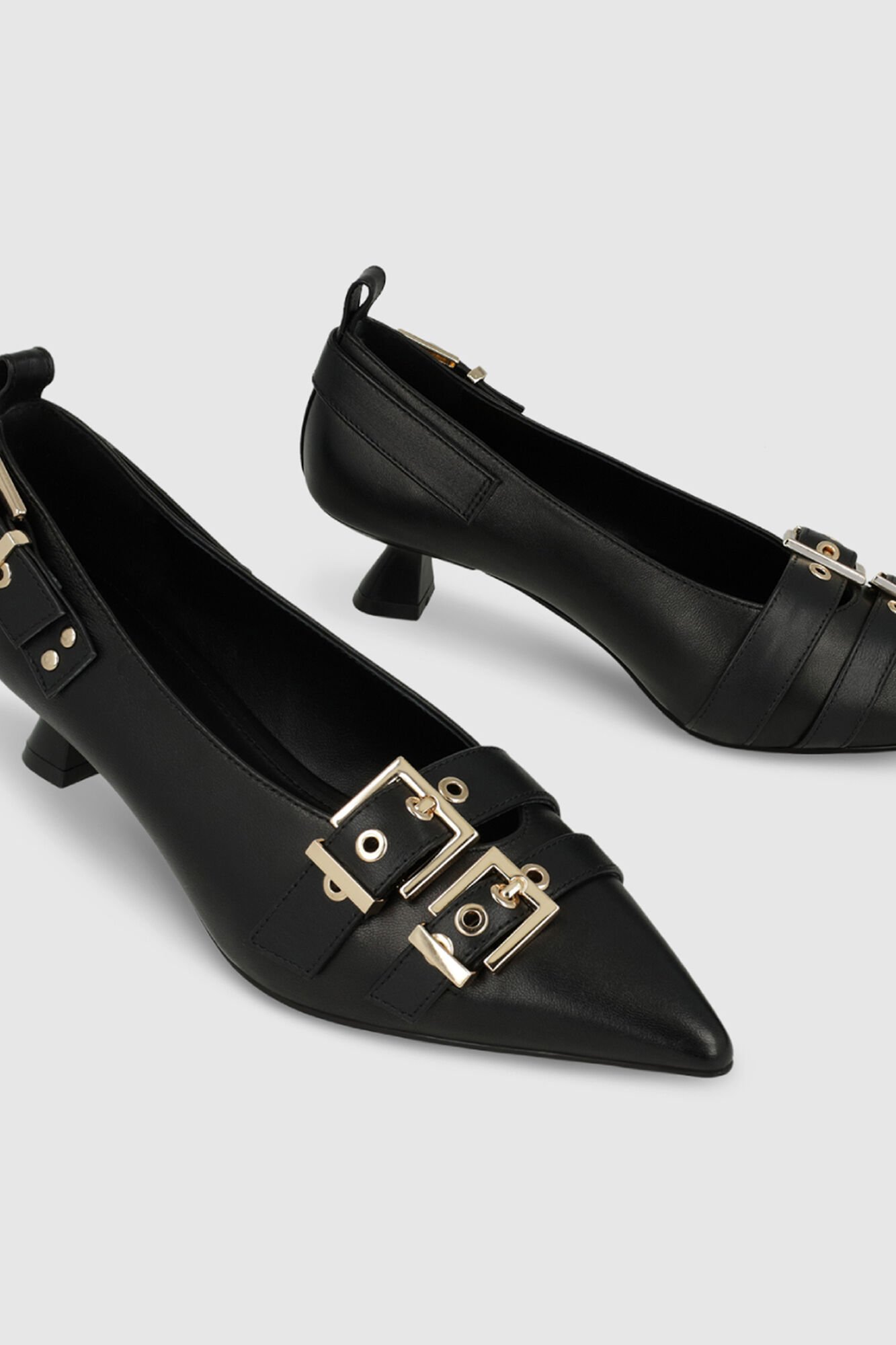 Lodi Sapatos de couro com enfeites Preto