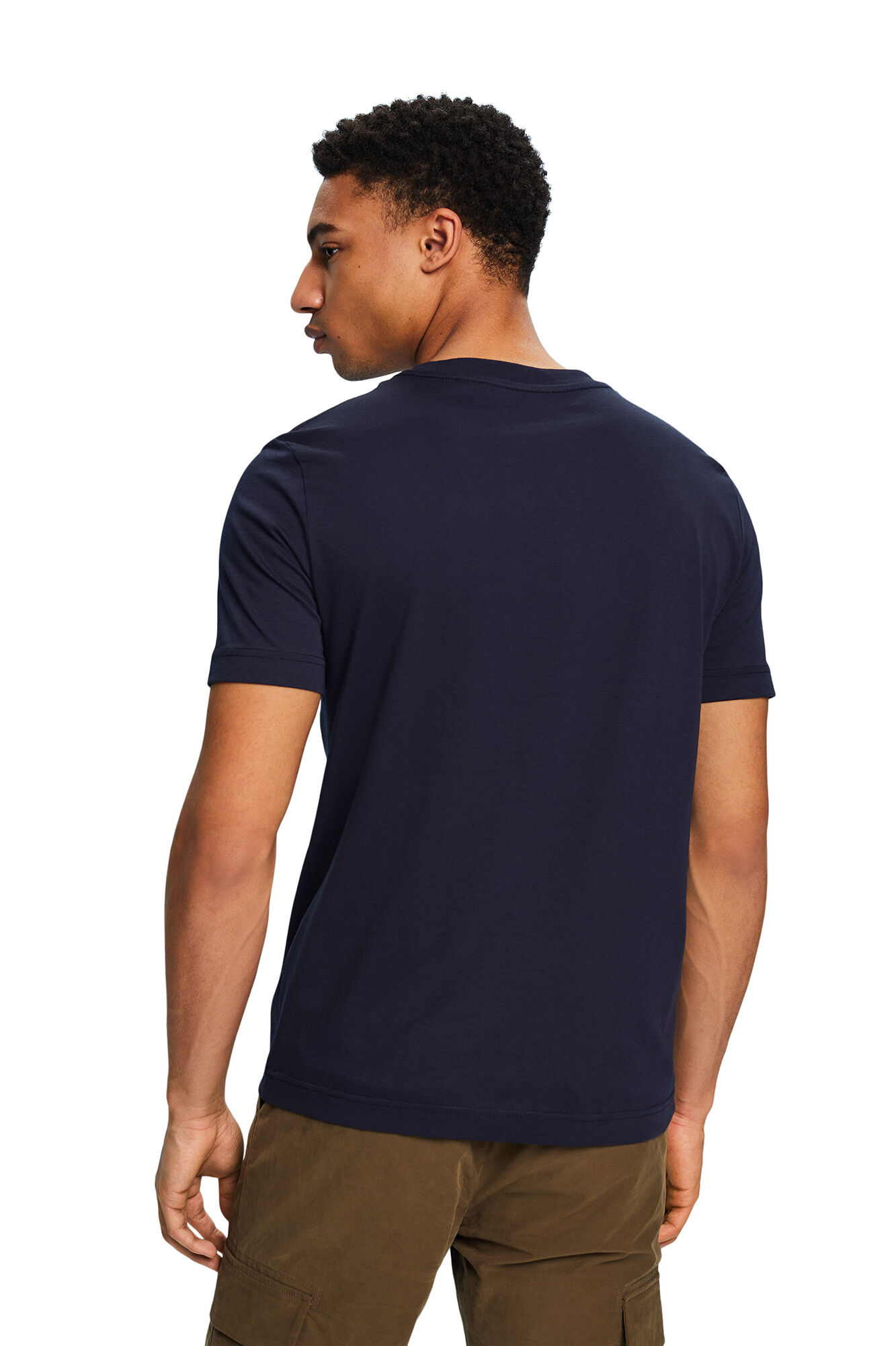 Esprit Camiseta b&aacute;sica algod&oacute;n slim fit Azul marino
