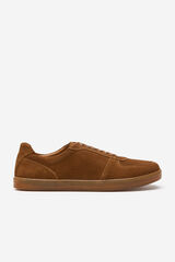 Cortefiel Leather sneaker Camel