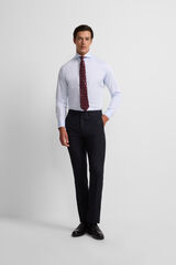 Silbon Cal&ccedil;a cl&aacute;ssicas de terno em espinha de espiga Azul