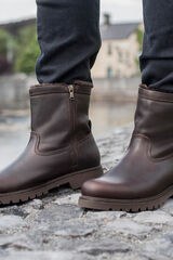 Panama Jack Bota de hombre en piel Marrón oscuro