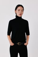 Cortefiel Jersey cuello vuelto Negro