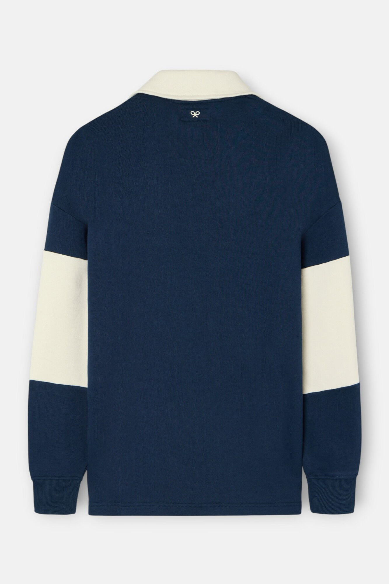 Silbon Moletom com gola polo e sweatshirt de ajuste relaxado Azul