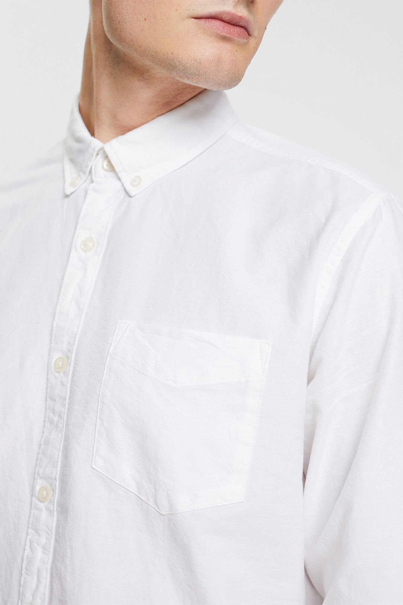 Esprit Classic 100% cotton Oxford shirt White