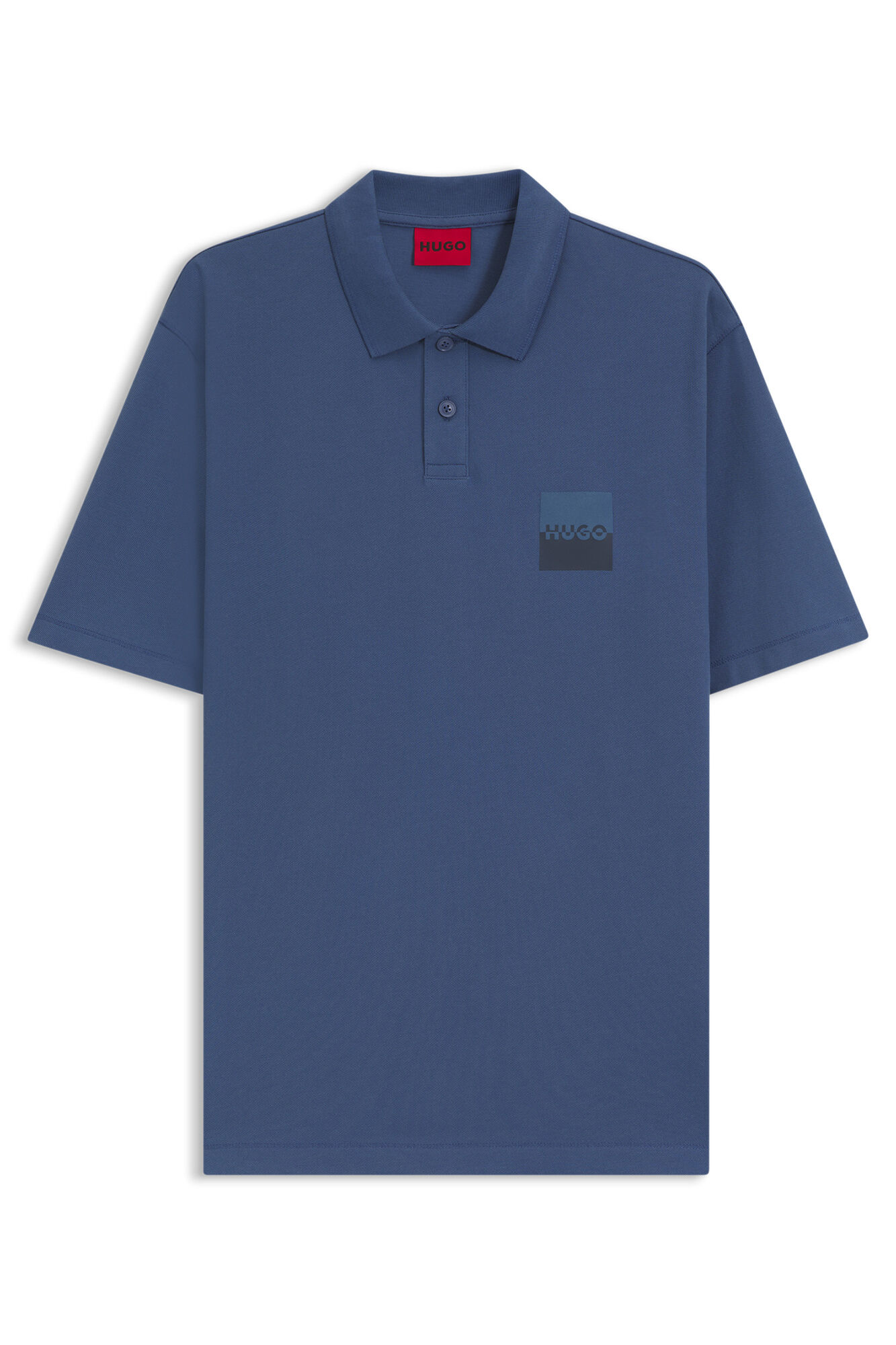 HUGO Polo de manga curta Azul