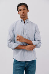 Cortefiel Striped oxford shirt Blue