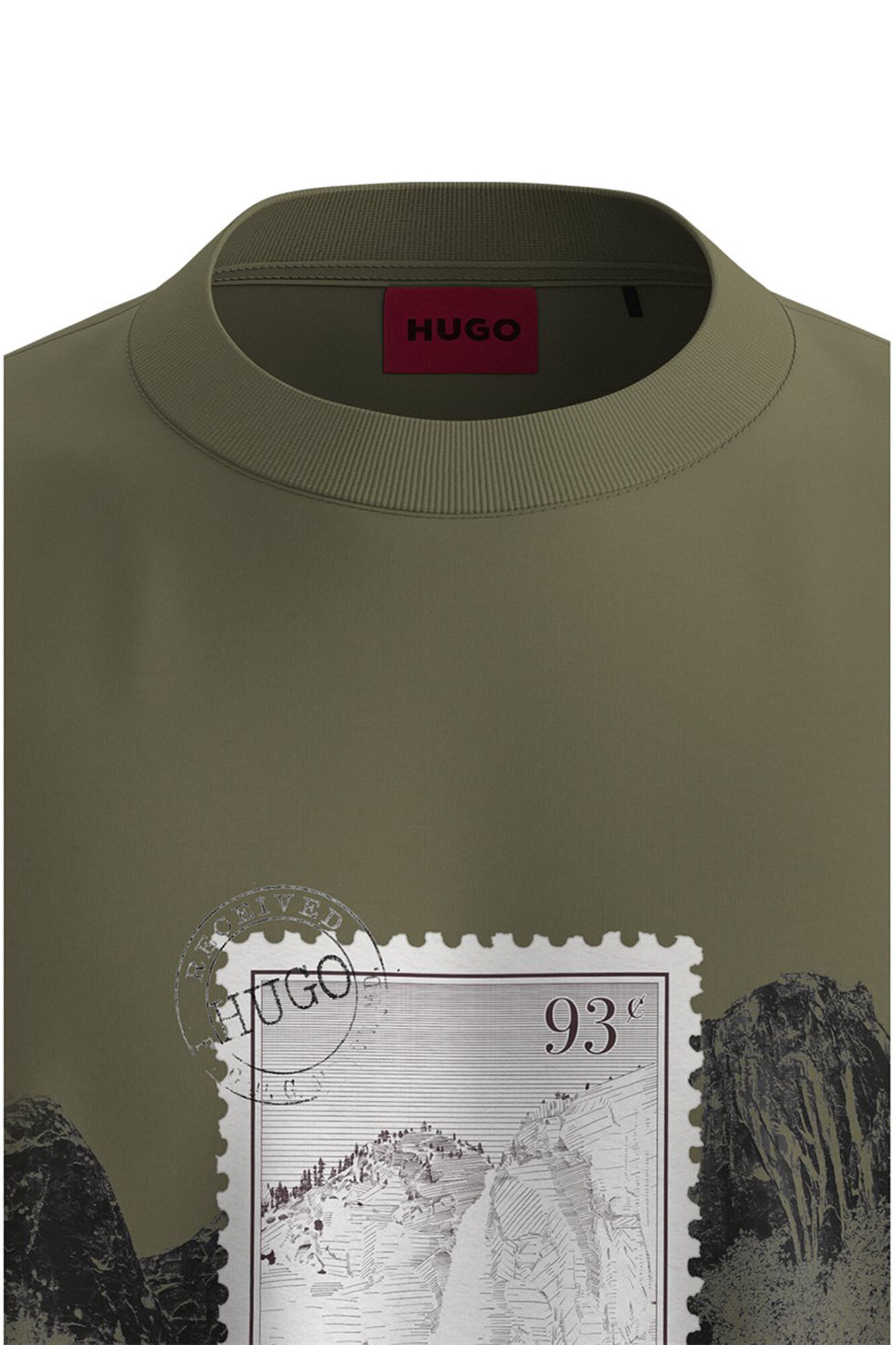 HUGO T-shirt de manga curta Verde