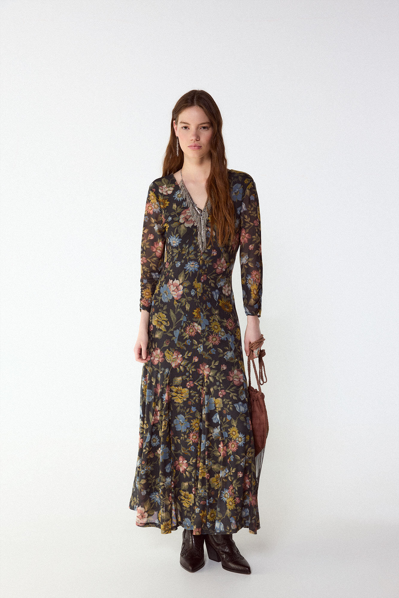 Slowlove Vestido estampado vuelo Multicolor