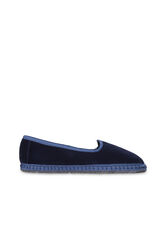 Cortefiel Velvet slippers Navy