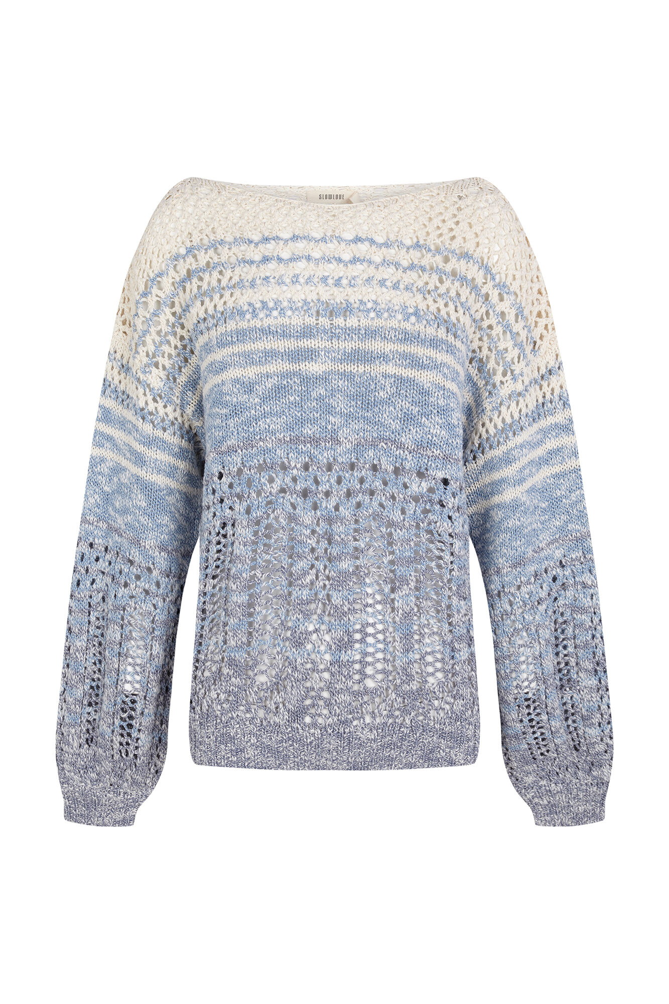 Slowlove Camisola de malha rendada Azul