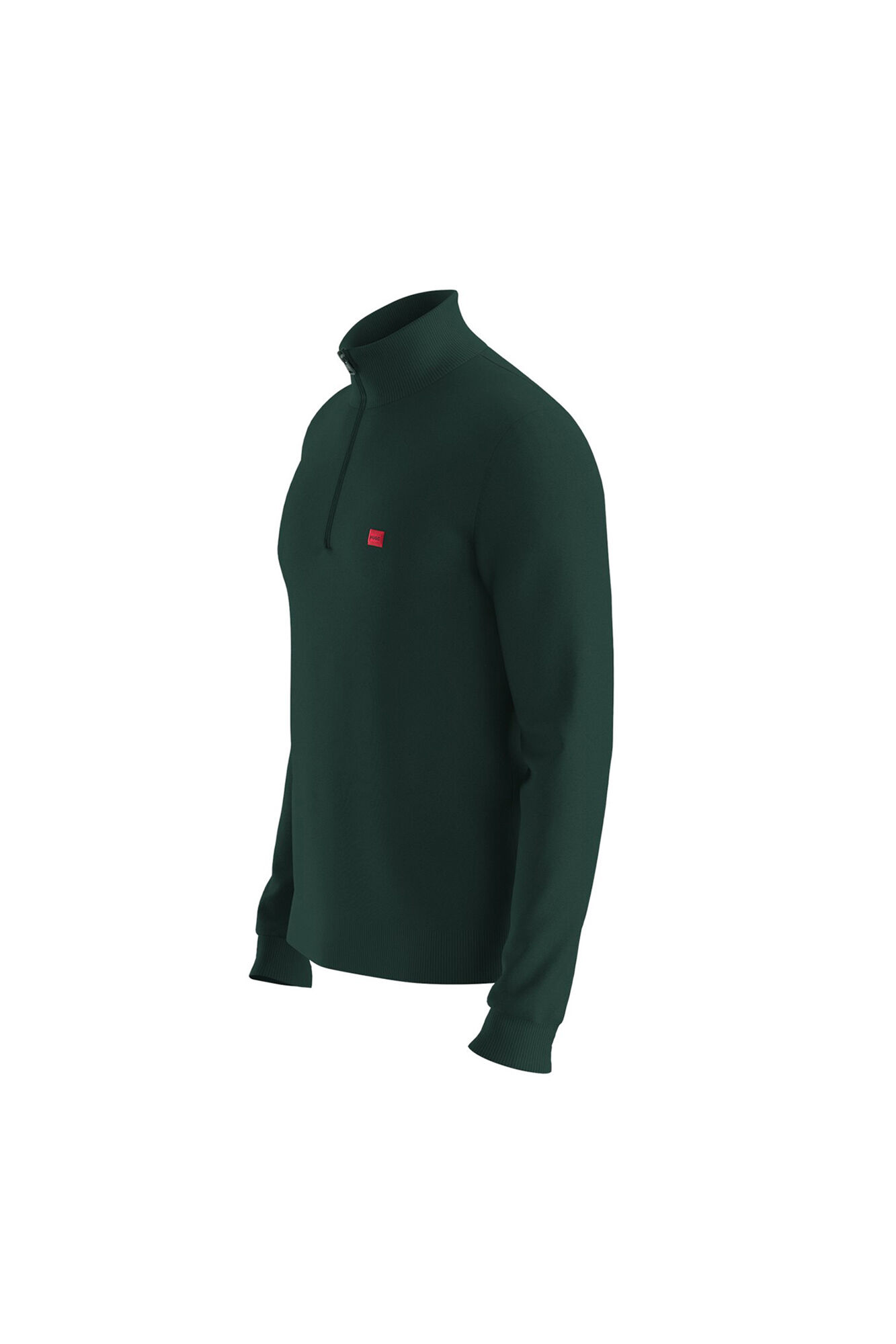 HUGO Camisola com fecho-&eacute;clair Verde