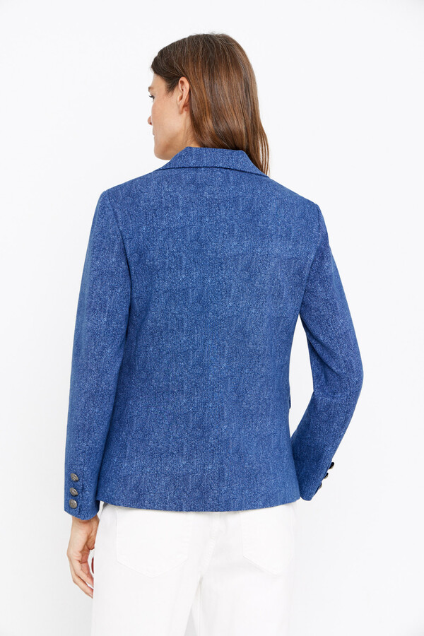Cortefiel Jersey-knit blazer Blue