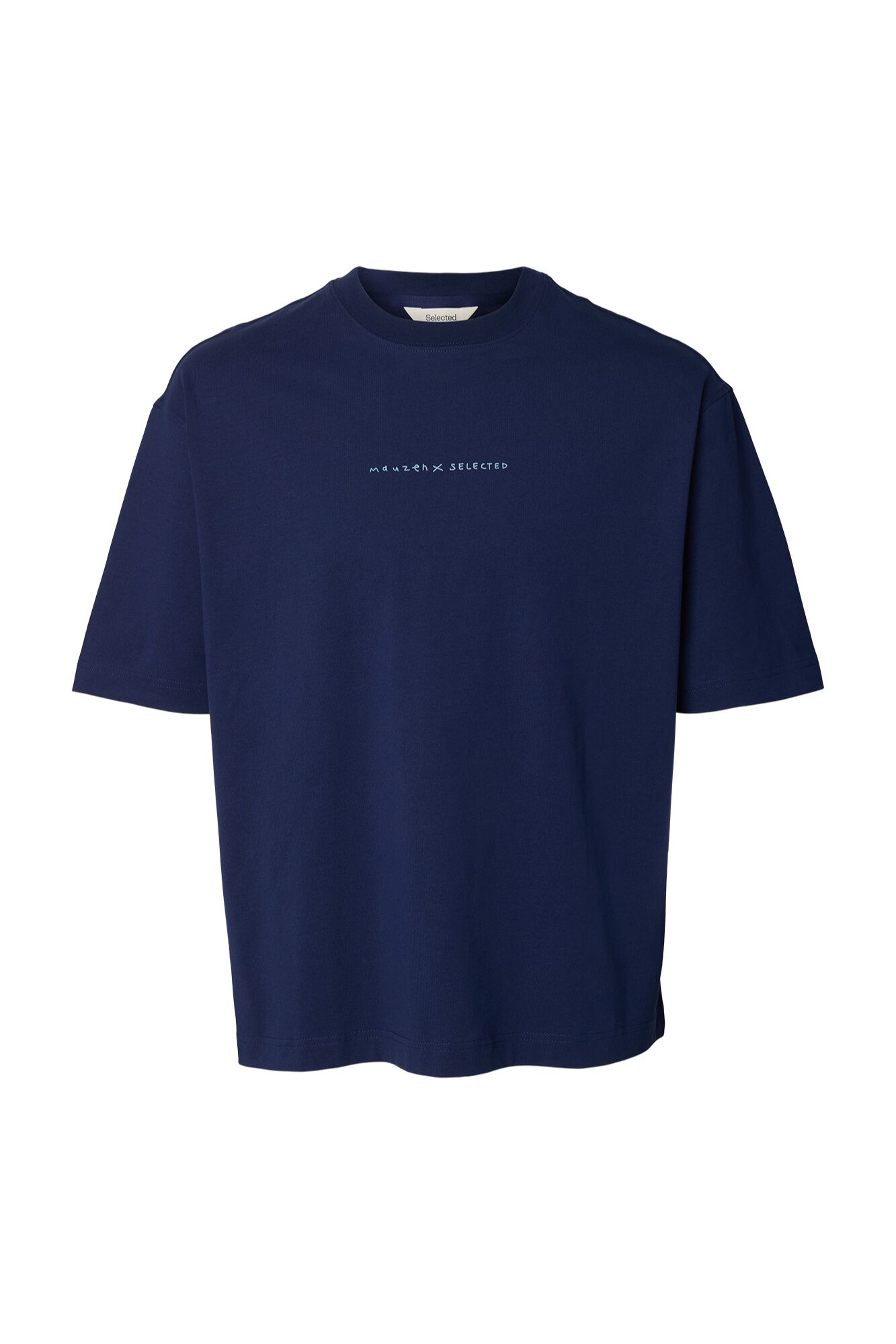 Selected Relaxed short-sleeved T-shirt Navy