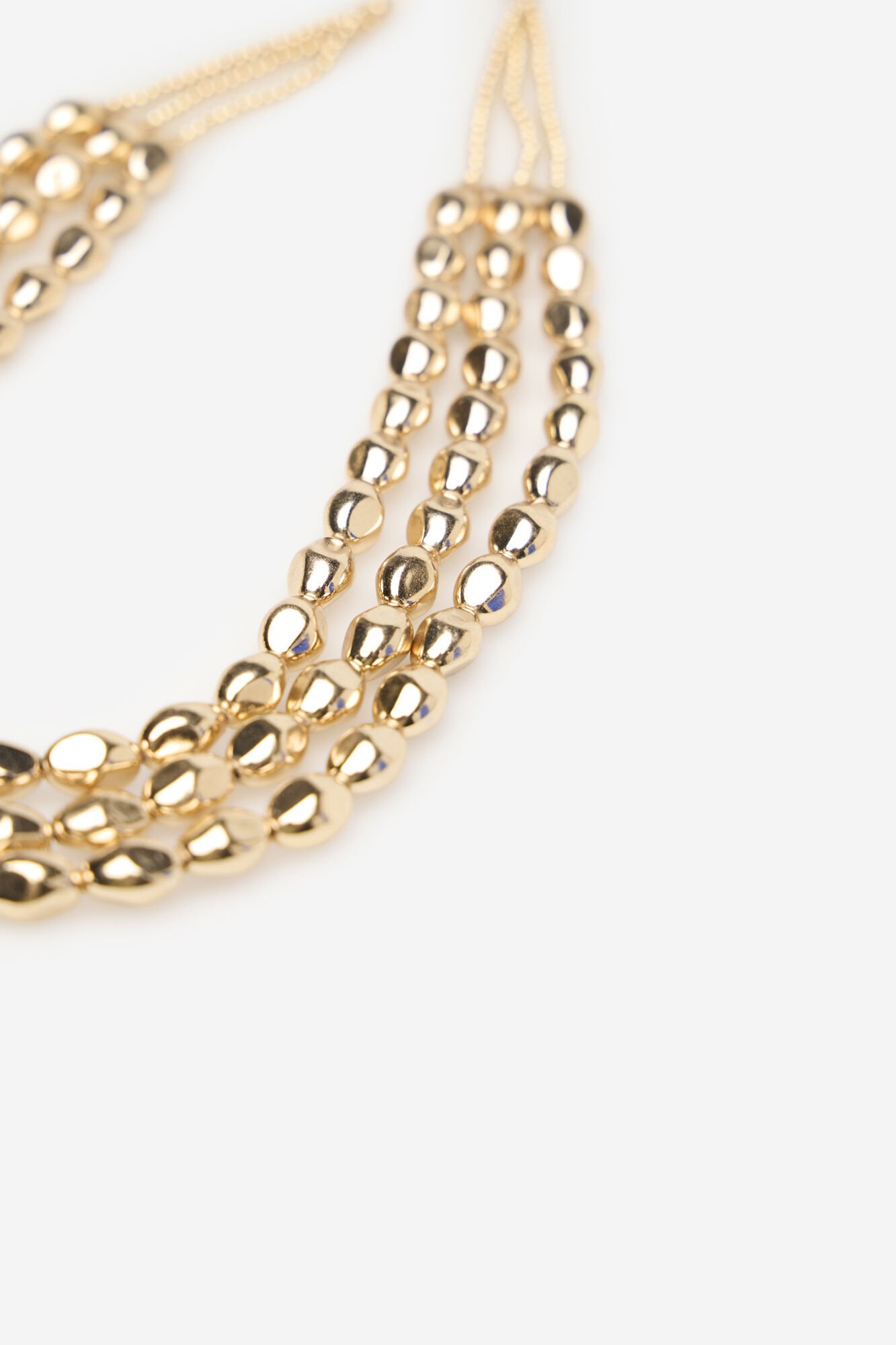 Cortefiel Collar abalorios dorado